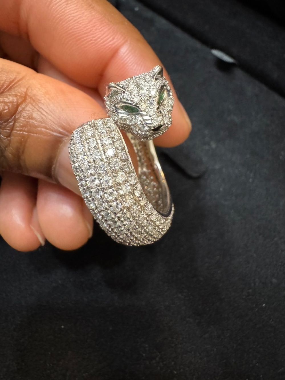 Moissanite Ring size 11 partially adjustable - Picture 2 of 4